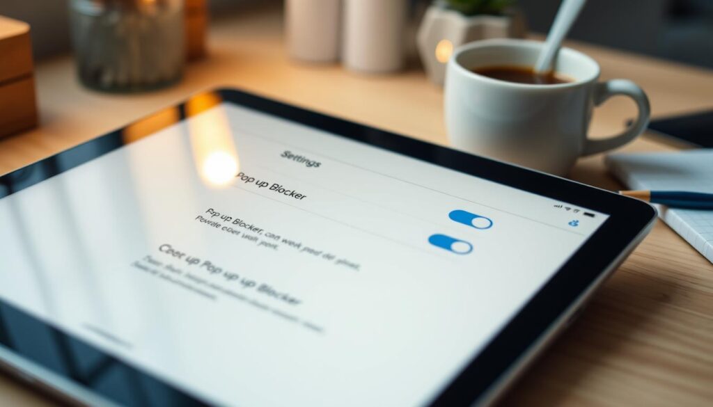 iPad Pop-Up Blocker Settings