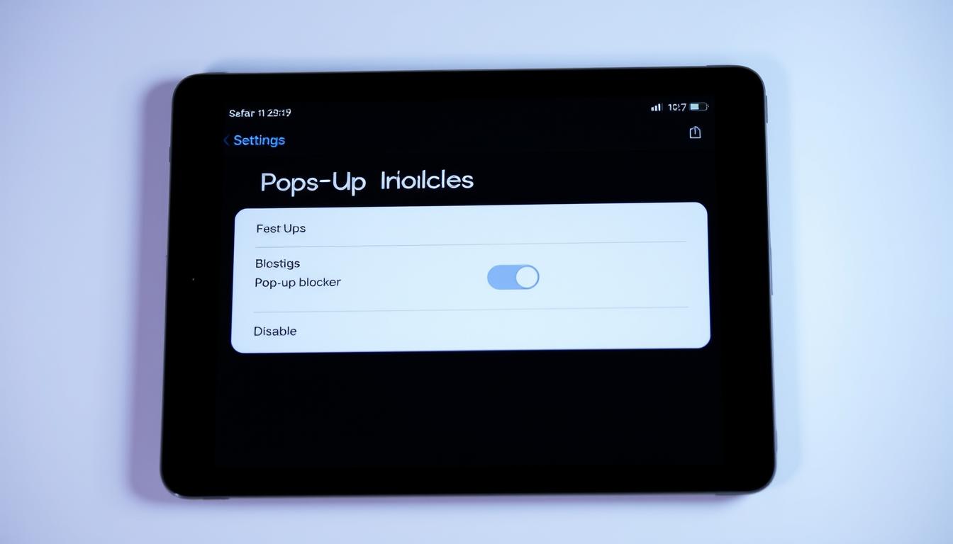 turn off pop up blocker on ipad